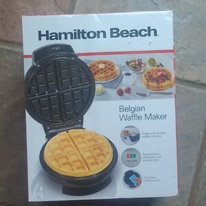 New in box! Hamilton Beach Belgian Waffle Maker